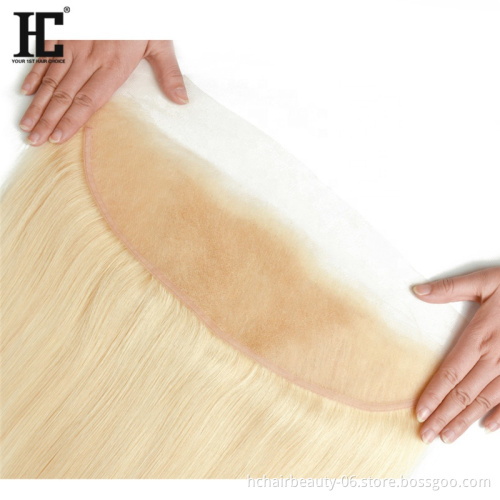 26 28 30 wholesale virgin hair vendors brazilian raw cuticle aligned honey blonde 613 human hair bundles with closure frontal